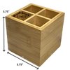 2Droids Modular Bamboo Makeup Palette Organizer and Makeup Brush Holder 2-piece Set with MagniLock