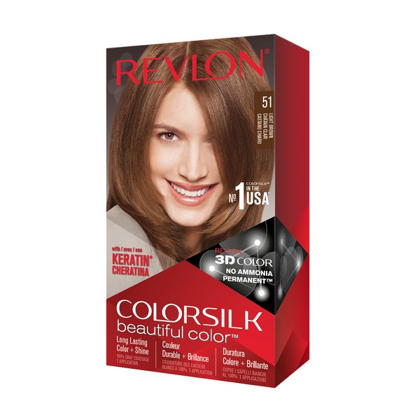 Revlon ColorSilk Hair Color, 51 Light Brown 1 ea