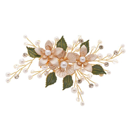 Coucoland Pearl Rhinestone Wedding Hair Accessories for Women - Bridal Headpiece Clips for Hair