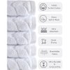 BAGNO MILANO 100% Turkish Cotton Jacquard Luxury Towel Set – Quick Dry Non-GMO Ultra-Soft, Plush and Absorbent Luxury Durable Turkish Towels Set (White, 4 Pcs Hand Towel Set)