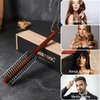 BESTOOL Small Brush for Short and Medium Hair, Blow Drying, Men's Beard Styling, Professional Smoothing and Curling Brush (Reddish brown)