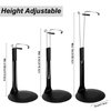 HMIEPRS 10 Pcs Doll Stand Adjustable Doll Display Stand, Action Figure Stand Holder 1/6 Scale Doll Support Stand for 8" to 12" Doll Accessories (Black)