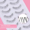 outopen 10 Pairs Natural Lashes That Look Like Extensions 5-13MM Short False Eyelashes Handmade Clear Band Wispy Eyelashes For Daily Work Lashes Easy To Apply (A01)