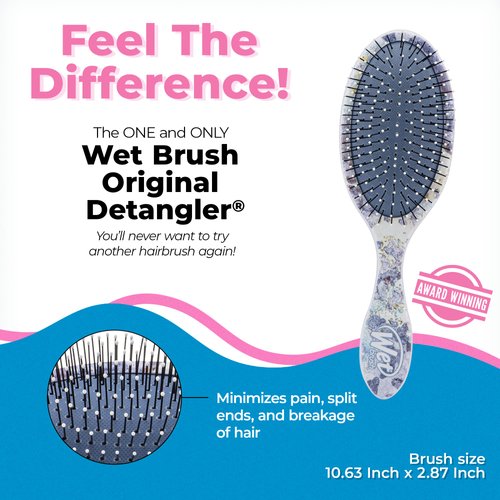 Wet Brush Original Detangler Hair Brush - Abstract Mineral Purple Cloud - All Hair Types - Ultra-Soft IntelliFlex Detangler Bristles Glide Through Tangles with Ease - Pain-Free Comb for Men & Women