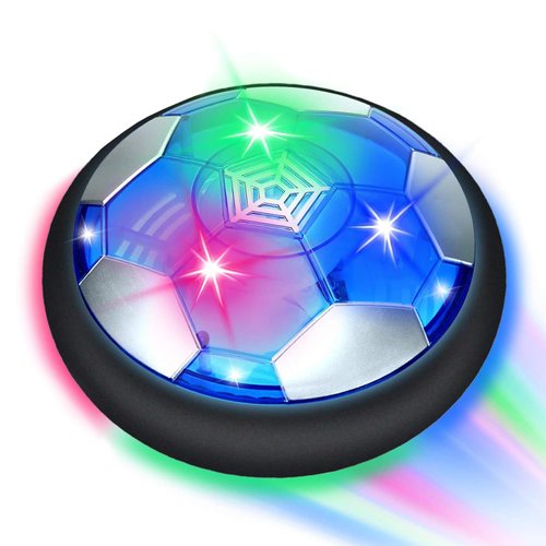 DOUEUREL Hover Soccer Ball,Colorful LED Light and Soft Foam Bumper Hover Ball,Gifts for Boys Girls 3 4 5 6 7 8 12 Year Old Toys,Air Power Soccer Ball