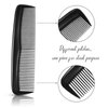 24 Pieces Hair Combs Set Plastic Hair Comb for Women and Men, Fine Dressing Comb (Black)