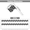 24Pcs Checkered Flag Cake Toppers,Glitter Race Car Cake Decorations, Racing Flags Cake Picks for Car Theme Party Supplies Baby Shower Kids Boys Birthday Party Supplies (Silver)