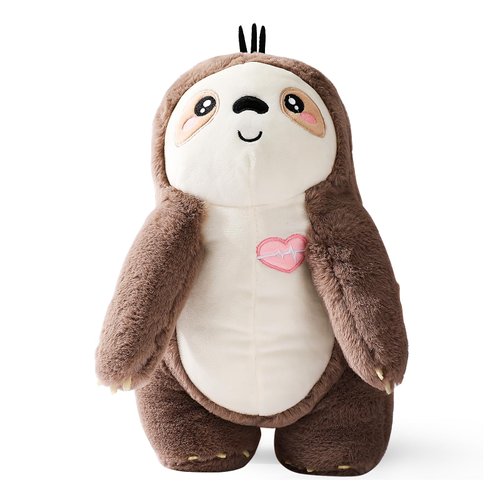 Darler Sloth Stuffed Animals for Kids 14 Inches Brown Sloth Doll Kawaii Plushies for Toddler Soft Cute Fluffy Plush Toys for Boys Girls Gift Idea for Birthday, Christmas,Valentine