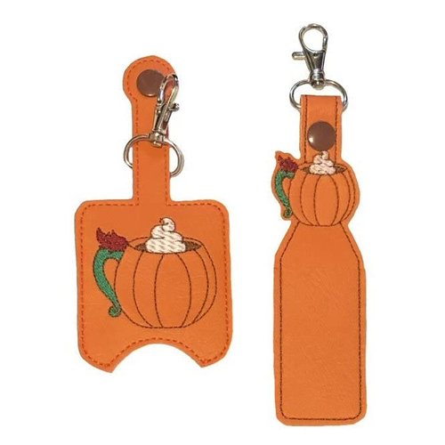 Pumpkin Spice Hand Sanitizer Holder And/Or Lip Balm Holder