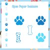 Cheereveal 8Pcs Dog Garlands Banners, Blue Puppy Dog Paw Print Hanging Streamers, Pet Dog Themed Birthday Baby Shower Party Decorations Supplies for Boys