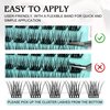 Hermosa Sierra Serenity Fluffy Lash Clusters, Thick Eyelash Clusters D Curl Wispy Individual Lashes 8-16mm Cluster Eyelash Extensions 72pcs False Eyelashes DIY Flat Lash Extension HM3DN95