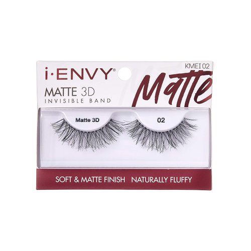 i-Envy False Eyelashes Matte 3D Collection, Invisible Band, Soft &amp; Matte Finish