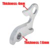 AUTUT 2 Pcs Universal Bicycle Bike Derailleur Hanger Frame Gear Tail Hook, Silver Tone