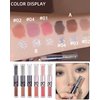 2 in 1 Glitter Matte Liquid Eye shadow, Shimmer Liquid Eyeliner & Matte Velvet Cream Eyeshadow Kit – 3 Pcs High Pigmented Eyeshadow, Create Multi Dimensional Korean Eye Makeup, Gift for Women Girl