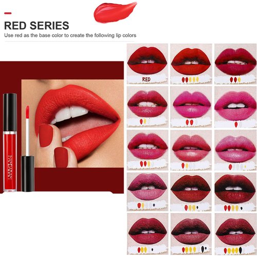 Matte Liquid Lipstick Set, 5PCS DIY Lipstick Kit Moisturizing Velvet Long-Lasting Wear Non-Stick Cup Lip Gloss Lipstick Kit for Women Matte Makeup Beauty labiales Cosmetics