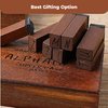 Oytra Alphabet Stamps Letter Art Craft Material Rubber Letters 70 Letters & Number Vintage Special Characters Journal Bullet Stationery Supplies ABCD in Wooden Storage Box Gift