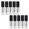 LTKJ 25 Pack 1.2 mL Pretty Empty Lip Gloss Tubes Containers, Clear Mini Refillable Lip Balm Bottles with Rubber Inserts and 3pcs Transfer Pipettes for Lip Samples Travel DIY Makeup (Black)