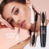 Neenoxtub 4D Silk Fiber Lash Mascara, Lengthening and Thick, Long Lasting, Waterproof & Smudge-Proof, Hypoallergenic Formula 2 Pack Black