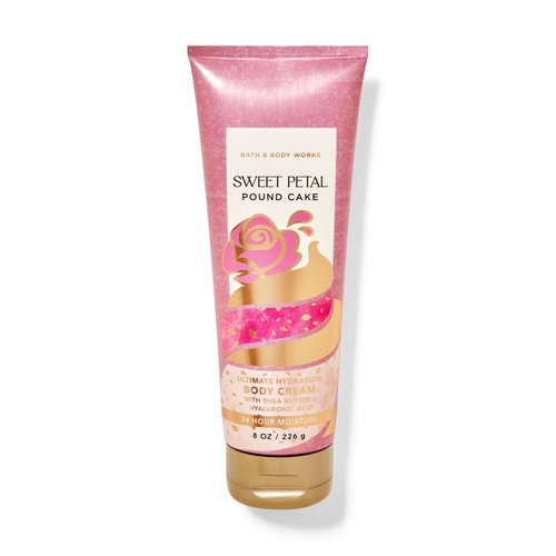 Bath & Body Works Ultimate Hydration Body Cream Gift Set For Women, 8 Fl Oz (Sweet Petal Pound Cake)