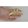 Generic Gold weave texture metal hair claw clip jaw clip for medium fine hair