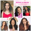 12inch Goddess Box Braids Crochet Hair Crochet Box Braids Curly Ends 3X Bohemian Crochet Box Braids Hair Synthetic Crochet Hair Extensions(12inch(Pack of 8), 1B)
