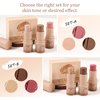 Boobeen 3 Pcs Contour & Highlighter & Blush Stick, Contour Beauty Kit, Creamy Smooth Contouring Stick, Natural Highlighting Stick, Waterproof and Long Lasting Makeup