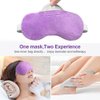 Umisleep Lavender Eye Mask, Aromatherapy Weighted Sleep Mask for Dry Eyes Men Women, Microwave Hot Therapy Eye Cover for Compression Pain Relief, Eye Pillow for Puffy Eyes, Migraine, Sinus Pain, Pink