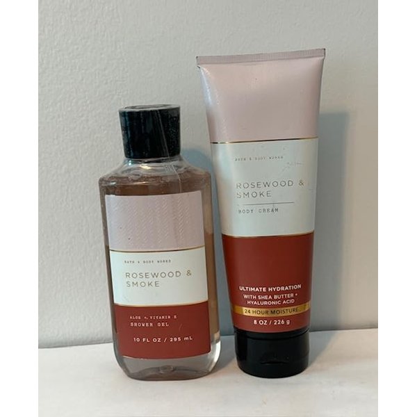 Rosewood & Smoke Duo Set - Shower Gel and Body Cream (Packaging May Vary)