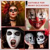 QIUFSSE Clown Makeup Kit,Red Black and White Face Painting Kit Professional,Clown Face Paint Halloween Makeup Kit with Brushes,Oil Based Body Paint for Adults,Joker Vampire Zombie Makeup