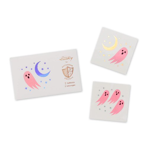 Daydream Society Spooked Ghost Halloween Temporary Tattoos, Pack of 2