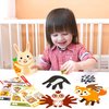 WATINC 12Pcs Woodland Animal Handprint Art Craft, Rabbit Hedgehog Owl Easy DIY Kit, Forest Animals Themed Arts Supplies Preschool Classroom Hand Print Christmas Activity Party Favors