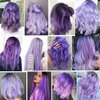 MOSCSMDY 10PCS 21''Lavender&Light Purple Hair Extensions for Girls Wig Pieces Clip in Coloured Hair Extensions for Women Colorful Hairpieces Party Highlights Synthetic Multiple Colors