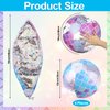 4Pcs Mermaid Beach Ball 16" Glitter Beach Balls Inflatable Confetti Sports Beach Balls Floatable Sequin Beachballs Giant Clear Beach Ball Jumbo Mermaid Pool Toys Summer Water Fun Swimming Party