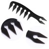 Hair Comb Styling Set Tail Combs Double Side Brushes Afro Pick Pik Comb African American Hair Brush Barber Accessories Black-2Pcs