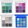 URQT 4 Pack/Set Eyeshadow Palette Set - Rich Colors Eye Makeup Kit, Black, Blue, Green, Purple Eyeshadow Shades, Natural Nude Matte Shimmer Glitter Naked Eye Shadow Pallete Set