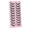 wiwoseo Eyelashes Clear Band Natural Wispy Fluffy Lashes Natural Look Russian Strip Lashes 3D Effect 16MM Cat Eye Lashes that Look Like Extensions False Lashes 10 Pairs Pack
