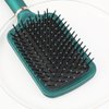 Reazana Detangling Brushes Anti-Static Detangler Hair Brush Fashion Massage Brush with Silicone Cushion Base Nylon Bristle Pins Blow Drying Hairbrush for Men and Women (Rectangle)