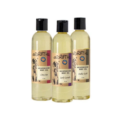 Unscented Windrift Hill Moisturizing Massage & Bath Oil 8 Ounce Bottle