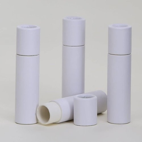 5 mL White Kraft Paperboard Lip Balm/Salve/Cosmetic/Lotion Tubes (50)