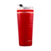Ice Shaker 26oz Insulated Tumbler Water Bottle with Straw, Stainless Steel Water Bottle with Versatile Flex Lid, As Seen on Shark Tank, Red