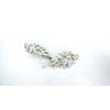 Small silver crystal leaf antique style hair alligator clip barrette for fine (Clip quantity: 2 clips, Pattern: Alligator clip)