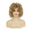 Dai Cloud Short Blonde Curly Wig for White Women Natural Looking Synthetic Halloween Cosplay Costume Wig
