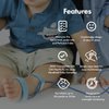 CMI Health SpO2 Sensor for Infants - Compatible ONLY with CMI Health ​Handheld Pulse Oximeters - Overnight Monitoring - Soft & Comfortable, Latex-Free Material