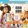 TEUVO Kids Glitter Tattoo Kit with 50 Colors Glitter Powder, 132 Stencils, 10 Luminous Sticker, 6 Glow-in-the-Dark Powder, Body Face Glitter Makeup Temporary Tattoos for Halloween Christmas Birthday