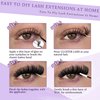 FEEGO Lash Extension Kit 200D Fluffy 10-20MM D Curl Lash Clusters Eyelash 160pcs Extension Kit Individual Lashes with Lash Bond and Seal Lash Remover Lash Applicator Brush