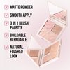 CARSLAN 3 Colors Blush Palette For Cheek Makeup, Matte Blush Powder Blendable Face Blush,12H Longlasting, Lightweight, Smooth Pink Blush, Sunset Orange, 0.37Oz