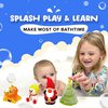 SplashEZ Mold Free Bath Toys for Kids & Toddlers, Sealed No Hole Baby Bath Toys, Soft Durable Christmas Set, Float on Water, No Mold Design for Shower Tub Pool, Infant Babies Ages 0-1-3-6-12-18 Mo