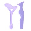 Ysuovuf 2Pcs Eyeliner Stencils, winged eyeliner tool,5 in 1 silicone winged tip eyeliner stencils, Mascara Shield and Applicator Pads, eye makeup stencil for Beginners, (VIOLET)