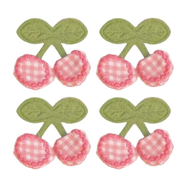 Fabric Y2K Cute Hair Barrettes - 4Pcs Pink Duck Bill Alligator Hairpins for Styling Bangs and Side Hair for Women Girls