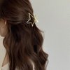 Star Hair Clips,Hair Claw Clip,Metal Hair Claw Clips,Gold Star Hair Jaw Clamp Nonslip,Star Shape Claw Clips Sparkly Star Hairpin for Women Girls Thick Thin Hair Accessories